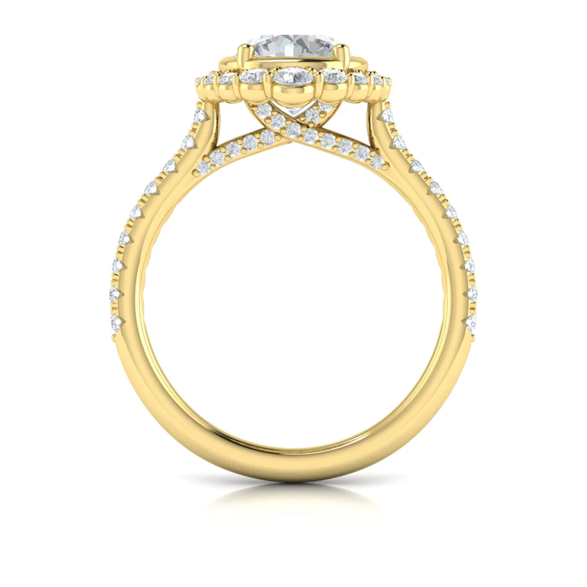 Springer's Forever Select 18K Yellow Gold Round Engagement Ring Style Mounting - Image 2