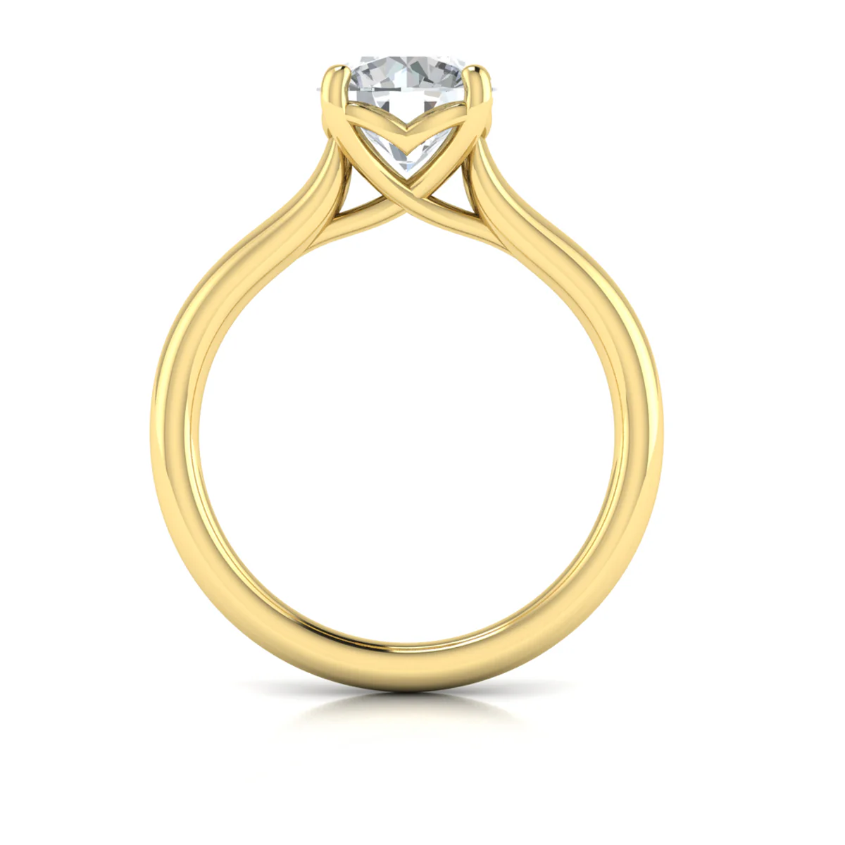 Springer's Forever Select 18K Yellow Gold Round Engagement Ring Style Mounting - Image 2