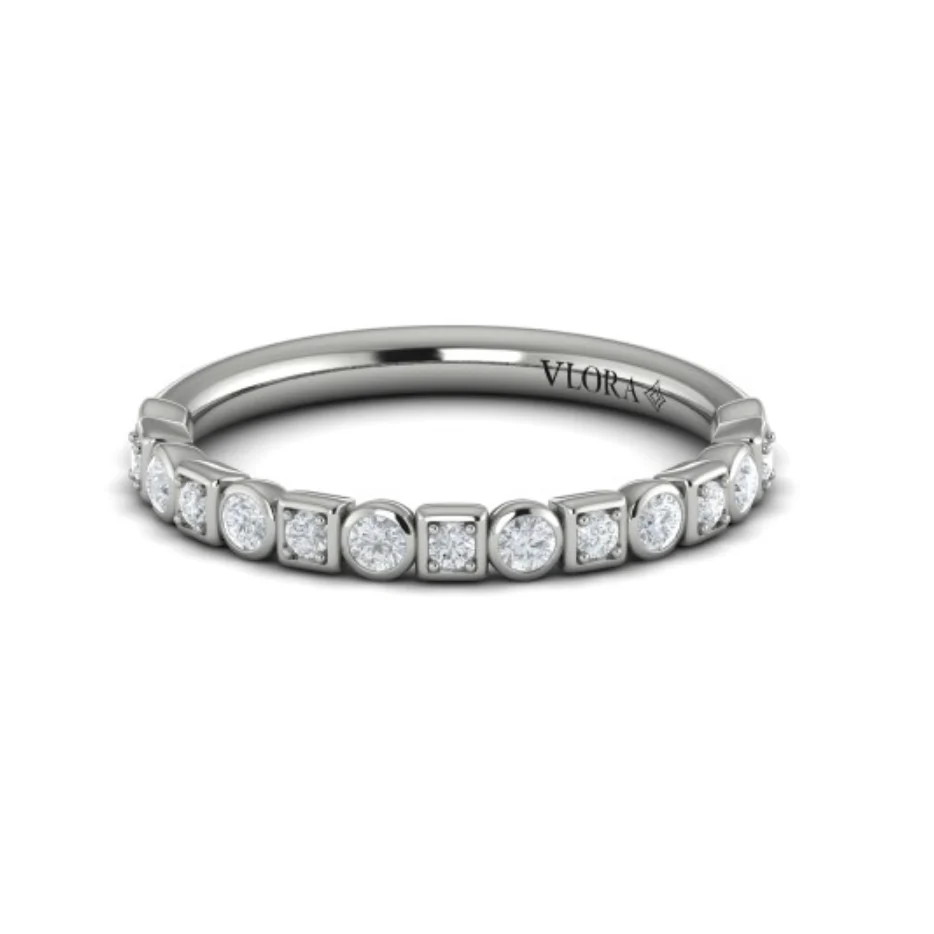 Springer's Forever Select 18k White Gold Alternating Diamond Band - .32ctw