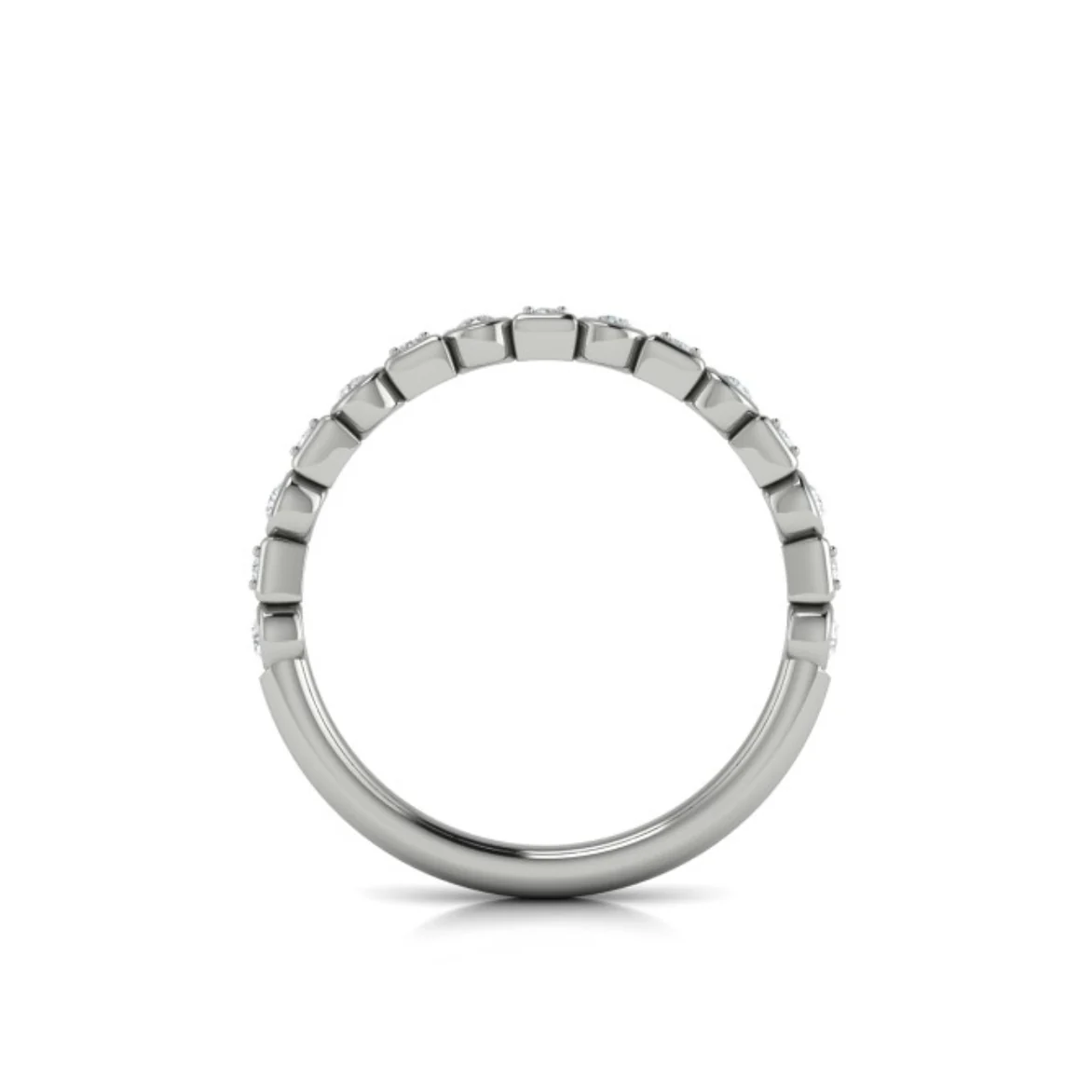 Springer's Forever Select 18k White Gold Alternating Diamond Band - .32ctw - Image 3