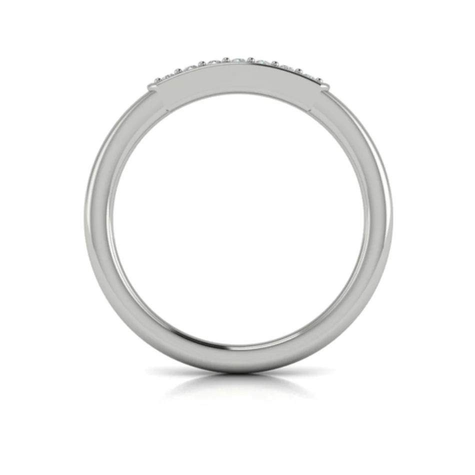Springer's Forever Select 18k White Gold Diamond Band with Bead-Set Diamonds - Image 3