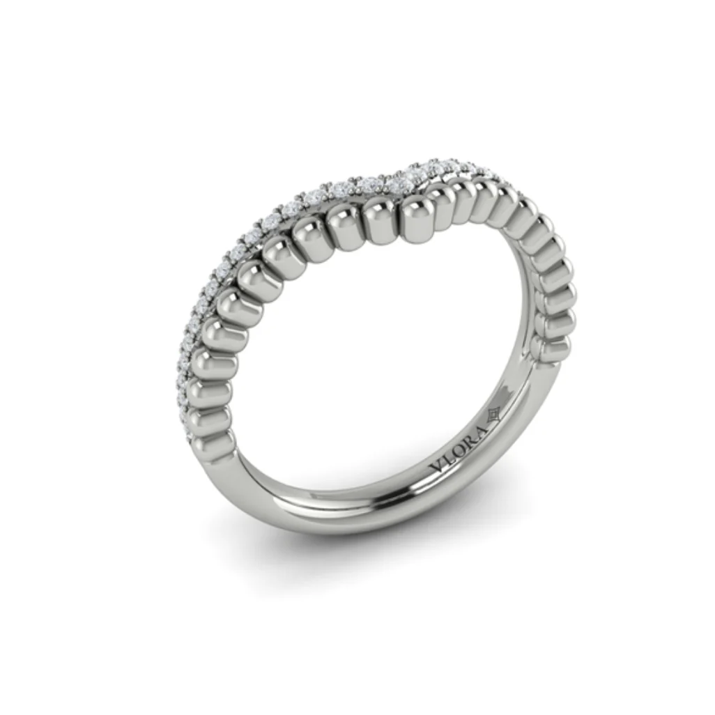 Springer's Forever Select 18k White Gold Diamond Contour Band - .15ctw - Image 2