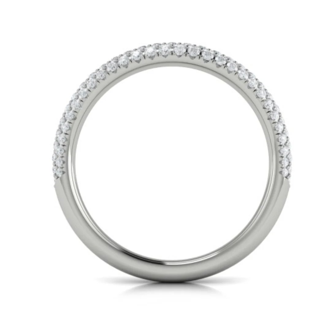 Springer's Forever Select 18k White Gold Pave Diamond Band - Image 3