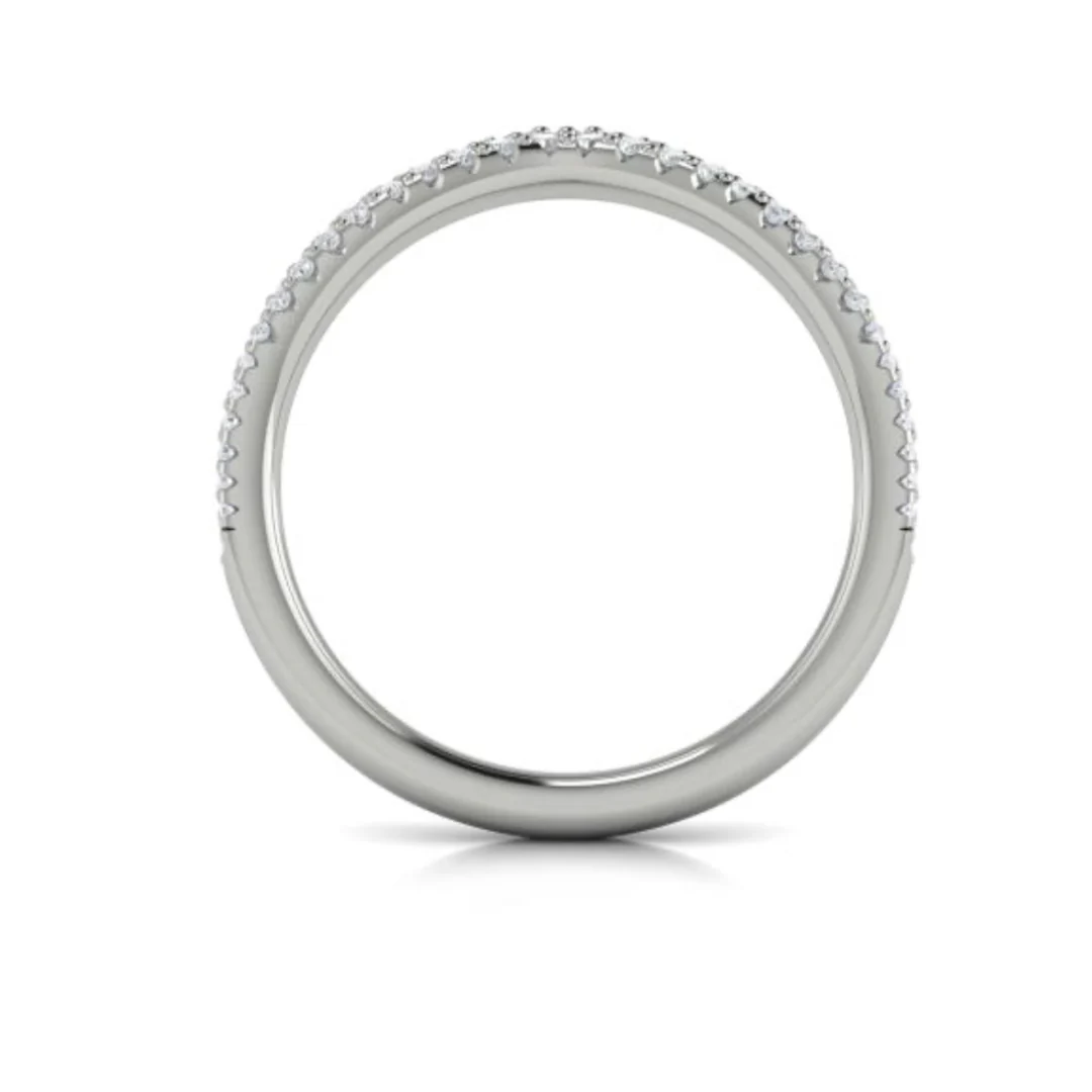 Springer's Forever Select 18k White Gold Round Diamond Contour Band - Image 3