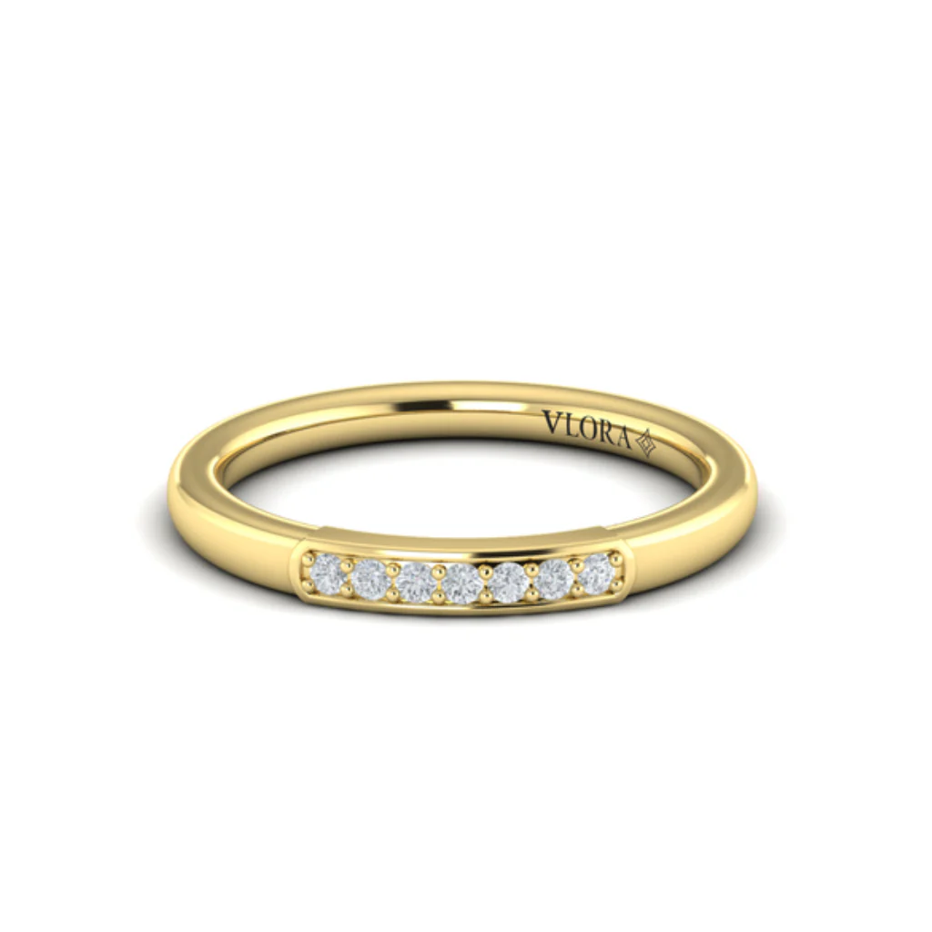 Springer's Forever Select 18k Yellow Gold Diamond Band with Bead-Set Diamonds