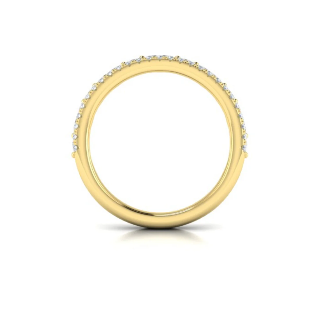 Springer's Forever Select 18k Yellow Gold Marquise and Round Diamond Split Shank Band - 0.68ctw - Image 3