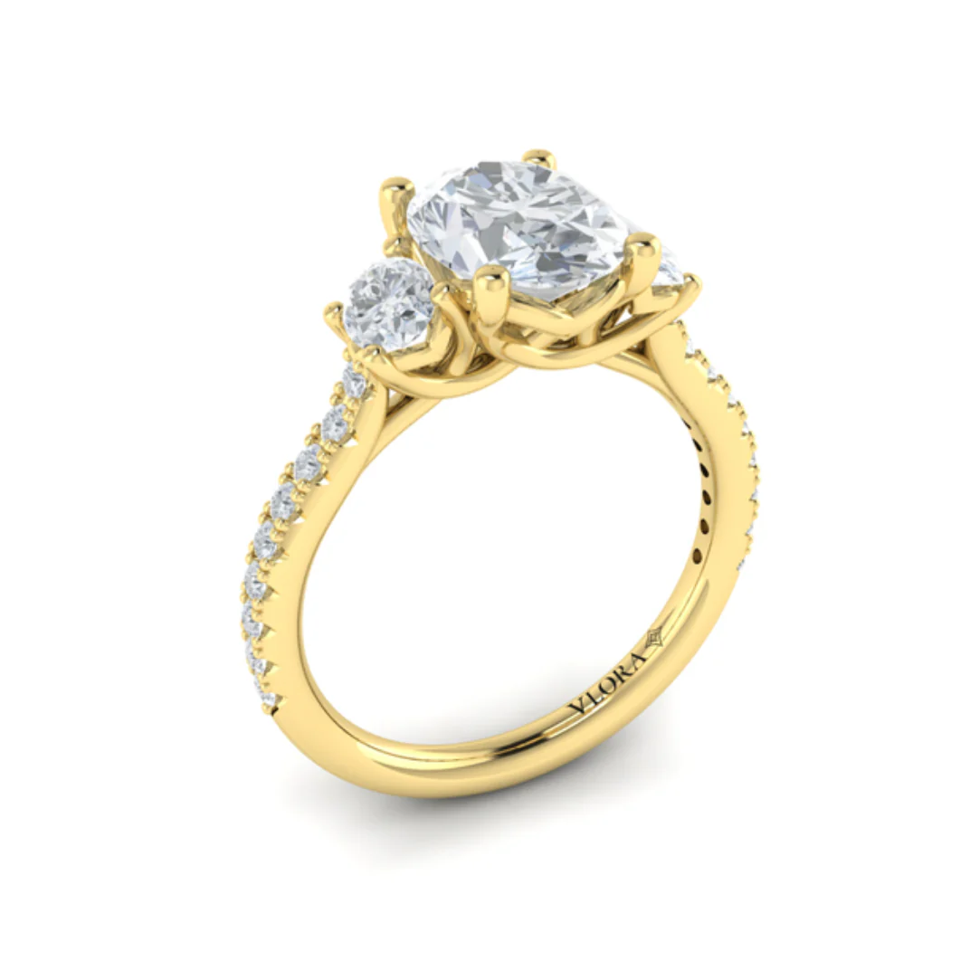 Springer's Forever Select 18K Yellow Gold Oval Engagement Ring Mounting - .71ctw