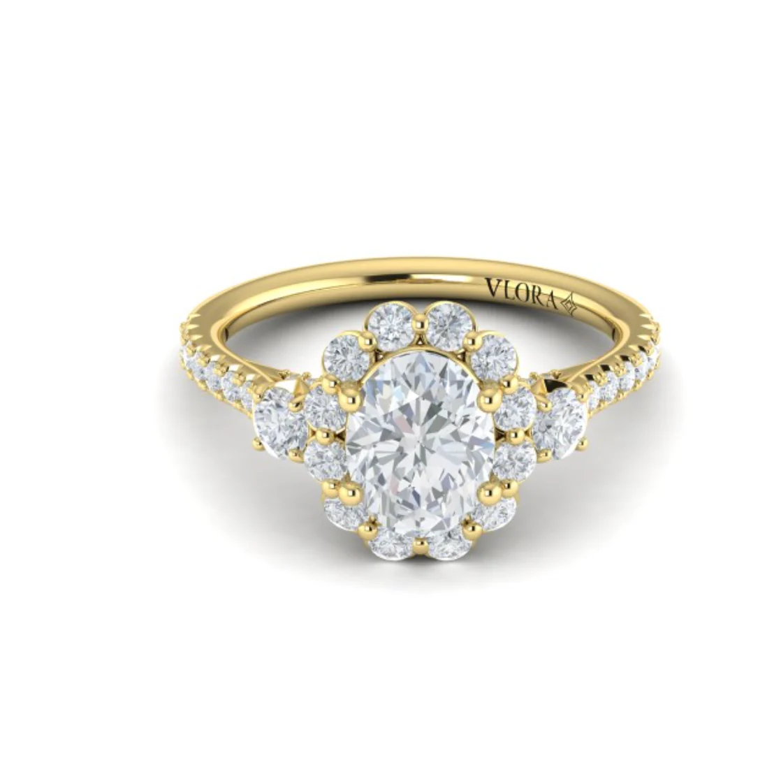Springer's Forever Select 18k Yellow Gold Oval Engagement Ring Mounting - 1.01ctw
