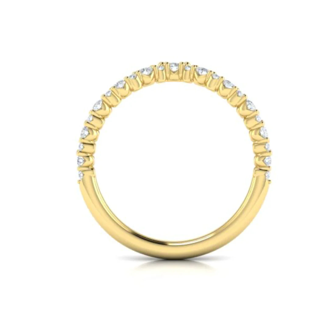 Springer's Forever Select 18k Yellow Gold Round Diamond Contour Band - 0.43ctw - Image 3