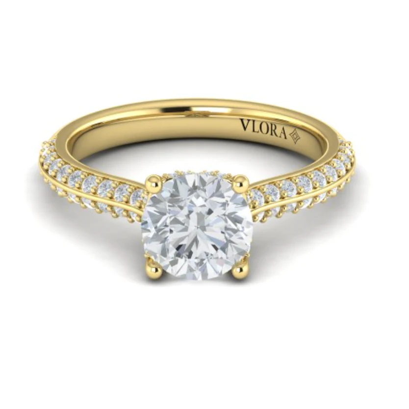 Springer's Forever Select 18K Yellow Gold Round Engagement Ring Mounting - .45ctw