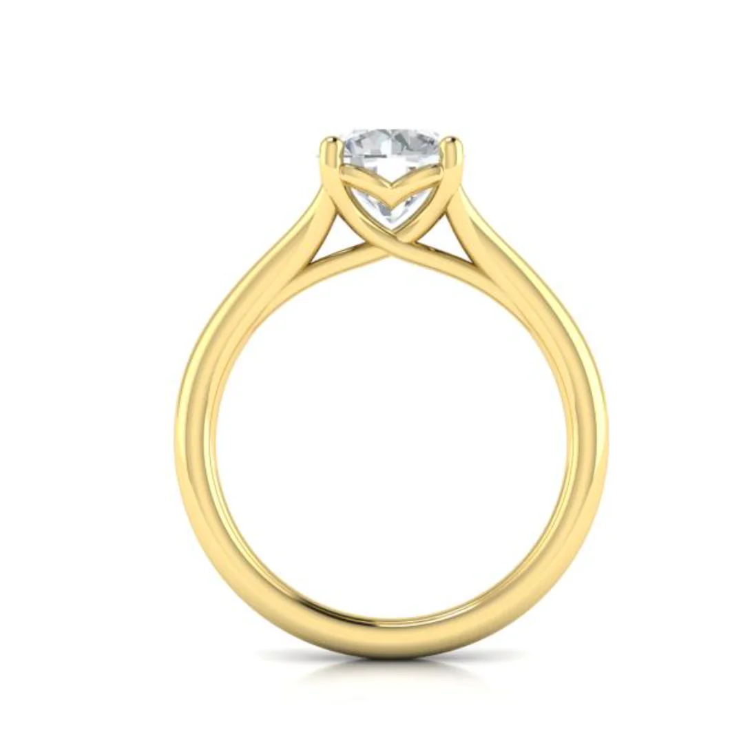 Springer's Forever Select 18K Yellow Gold Round Solitaire Engagement Ring Mounting - Image 3