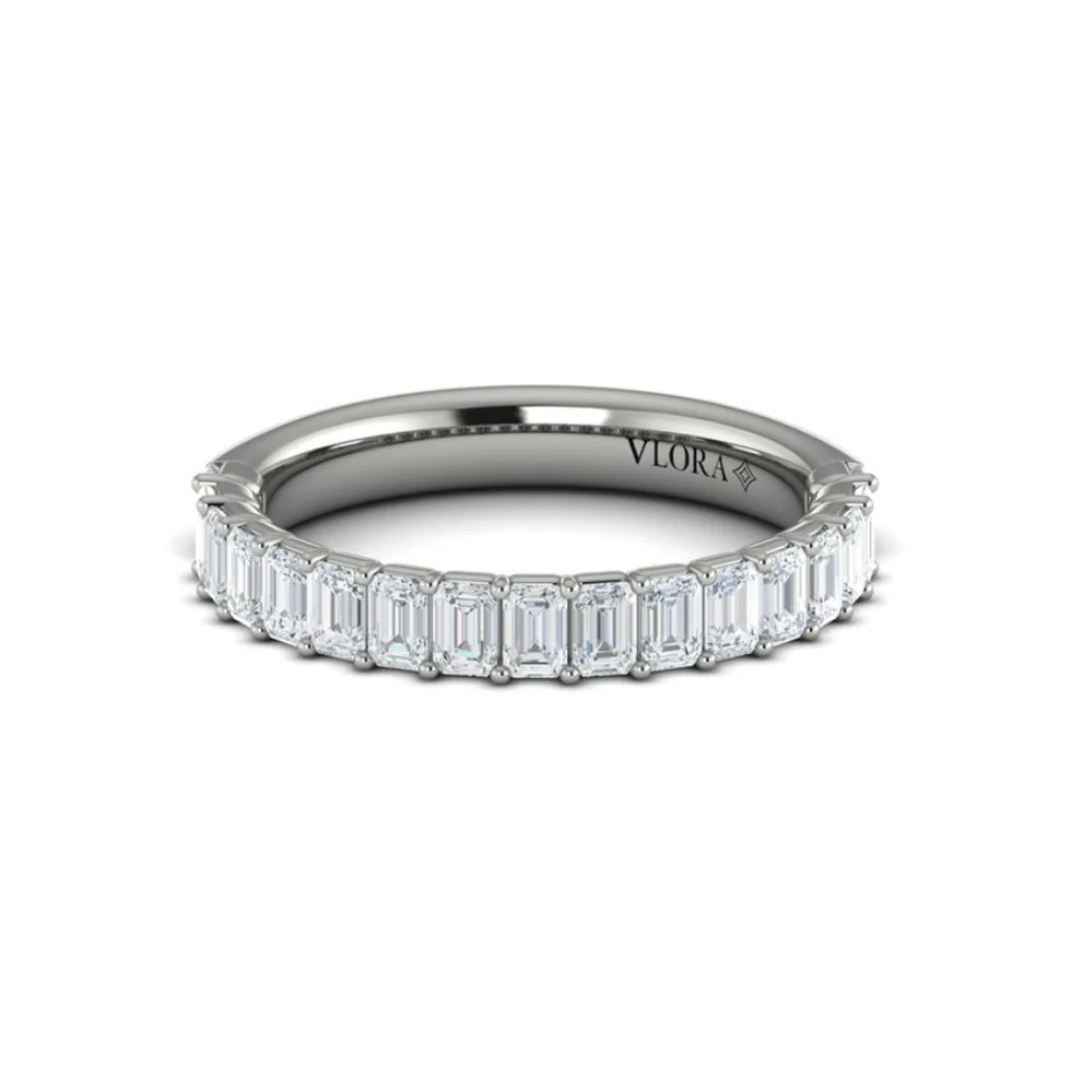 Springer's Forever Select Platinum Emerald Diamond Band