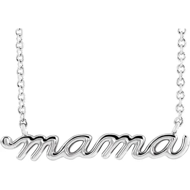Springer's Forever Signature Mama White Gold Necklace