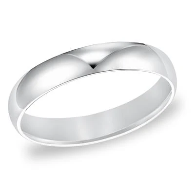 Springer's Forever Signature 14k White Gold 5mm Comfort Fit Wedding Band