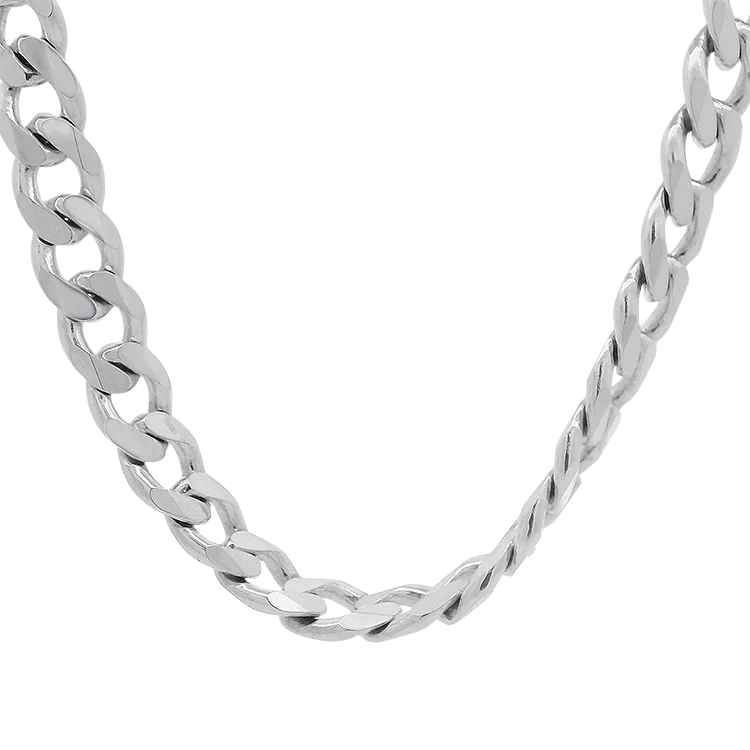 Estate Sterling Silver Curb Link Necklace - 20"
