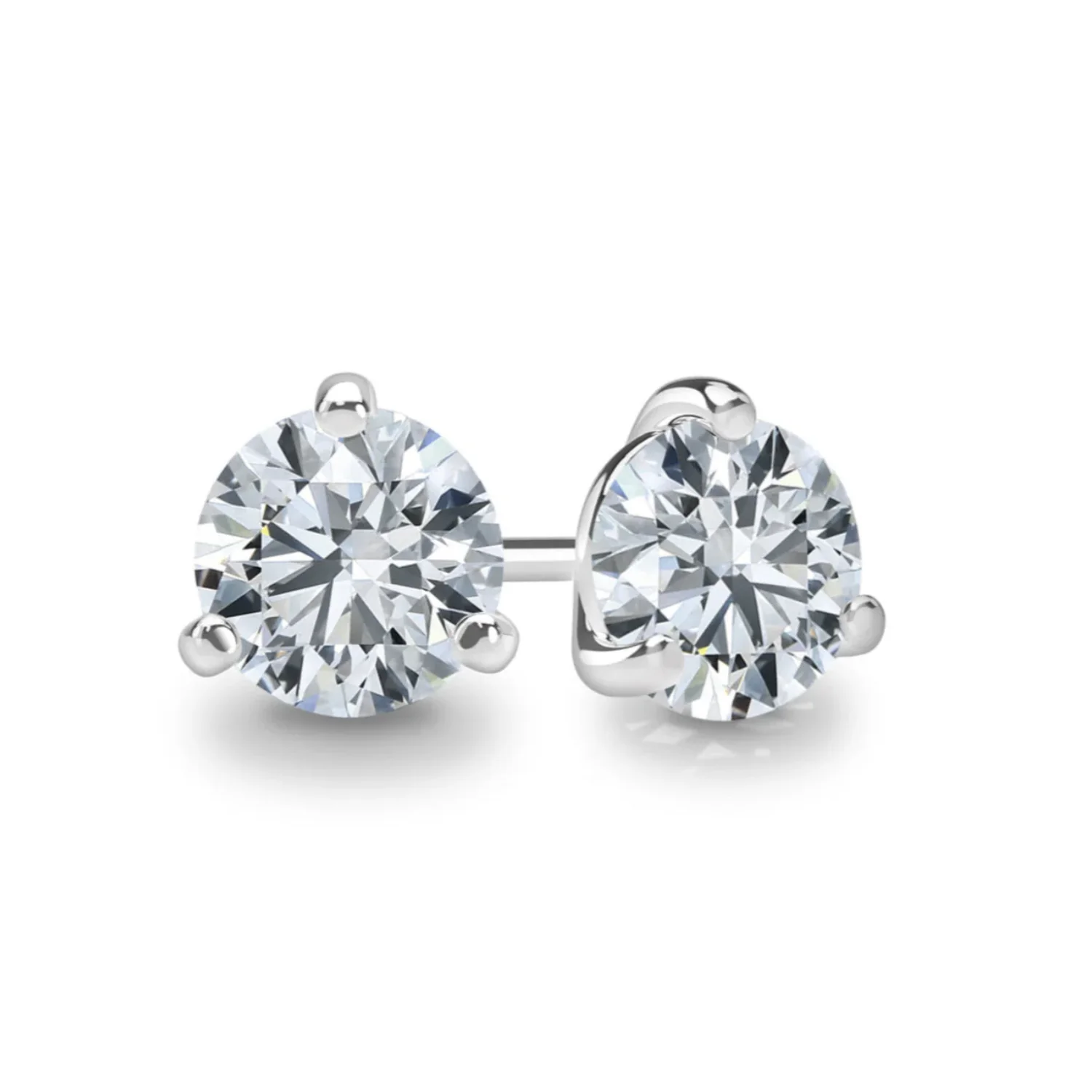1.00ctw Springer’s Forever Select Diamond Studs in 18K White Gold