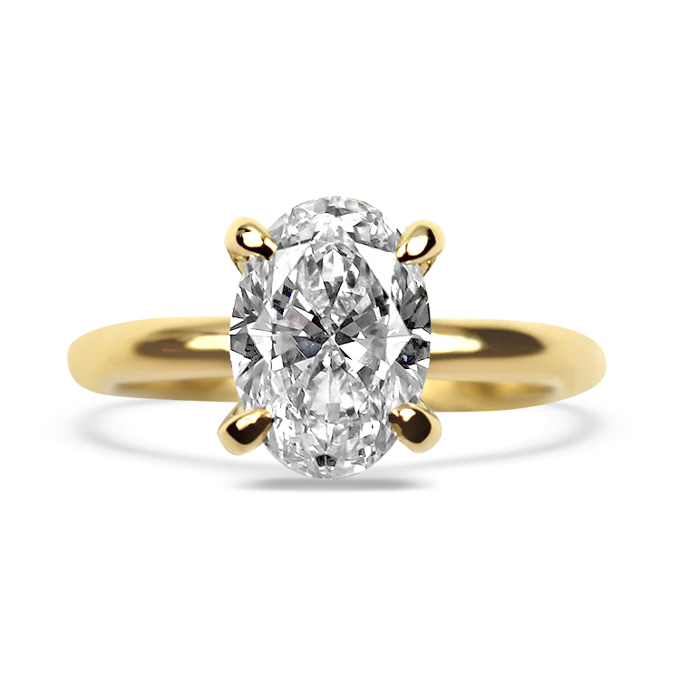 Springer's Forever Select 18k Yellow Gold 1.60cts Oval Diamond Engagement Ring