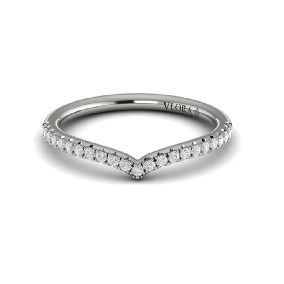 Springer's Forever Select 18k White Gold Diamond Contour Band