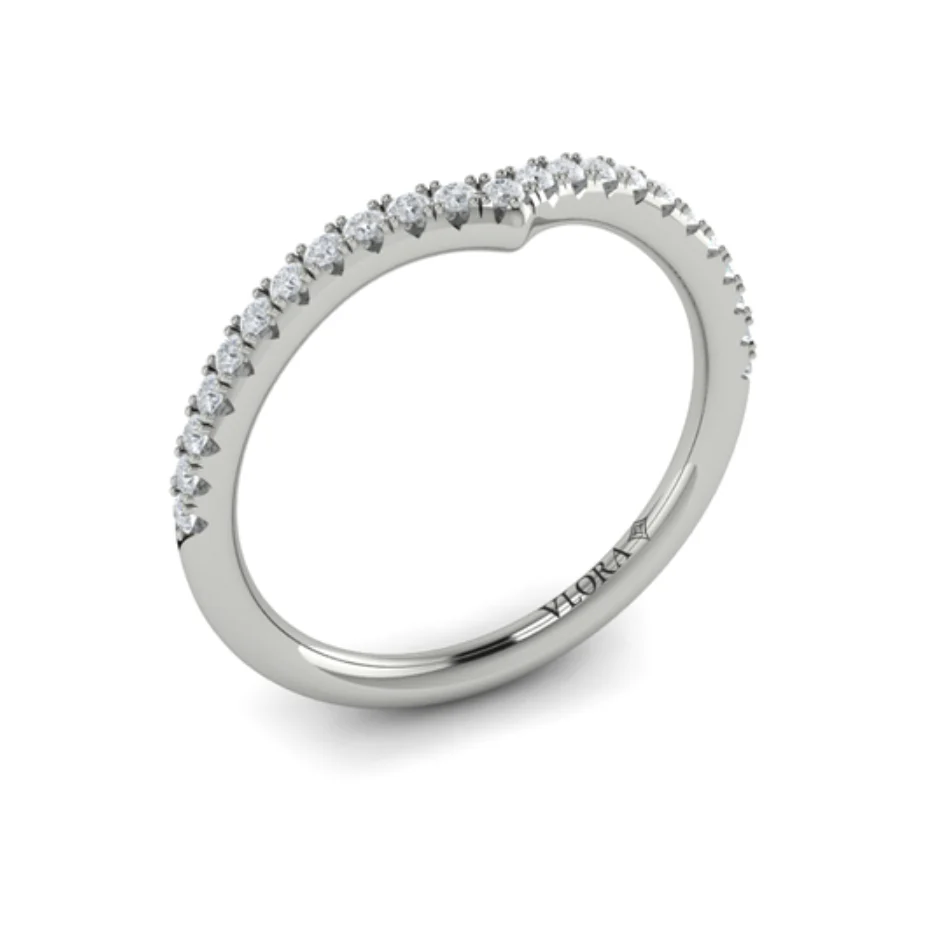 Springer's Forever Select 18k White Gold Diamond Contour Band - Image 2
