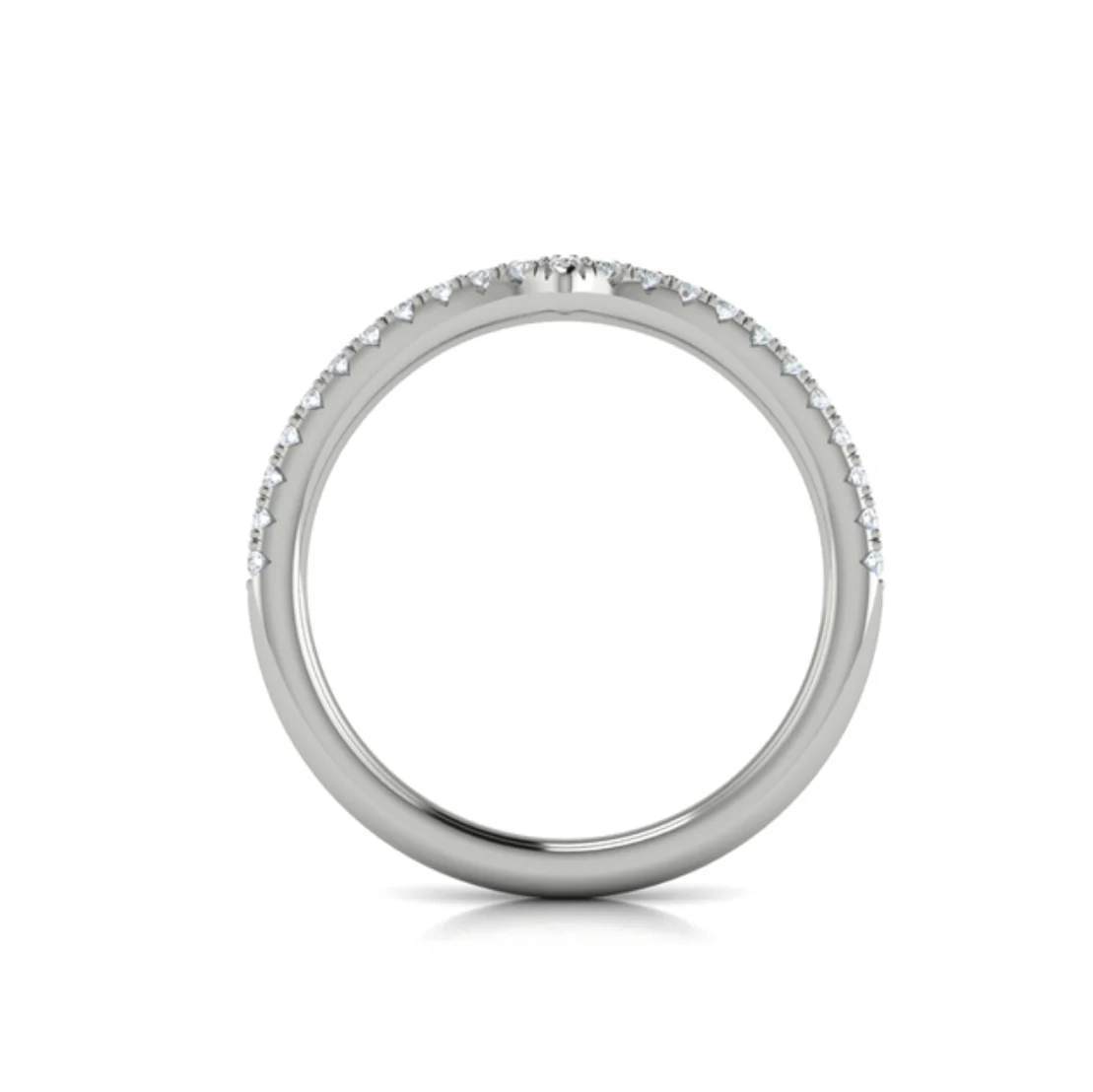 Springer's Forever Select 18k White Gold Diamond Contour Band - Image 3