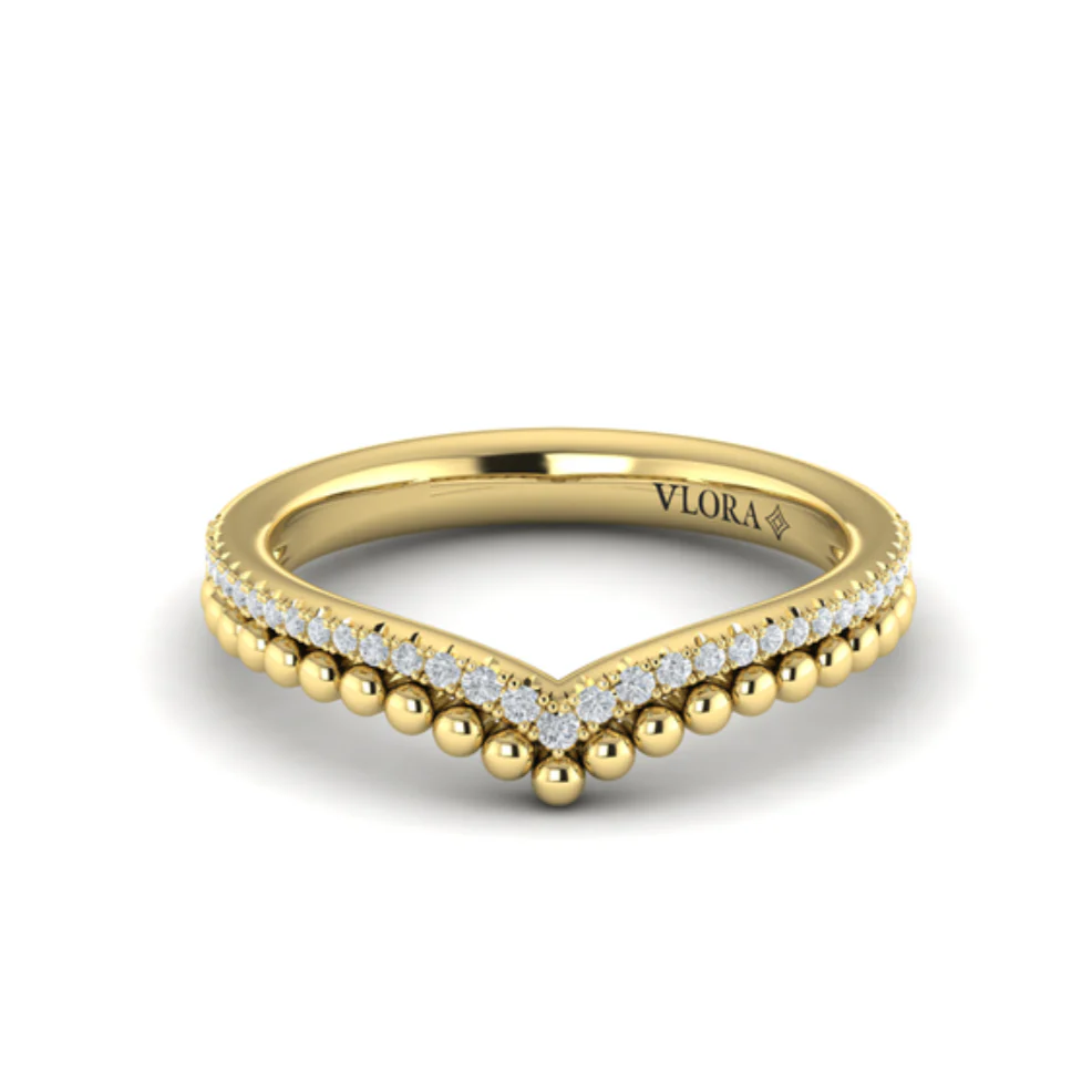 Springer's Forever Select by Vlora 18k Yellow Gold Diamond Contour Band - .16ctw