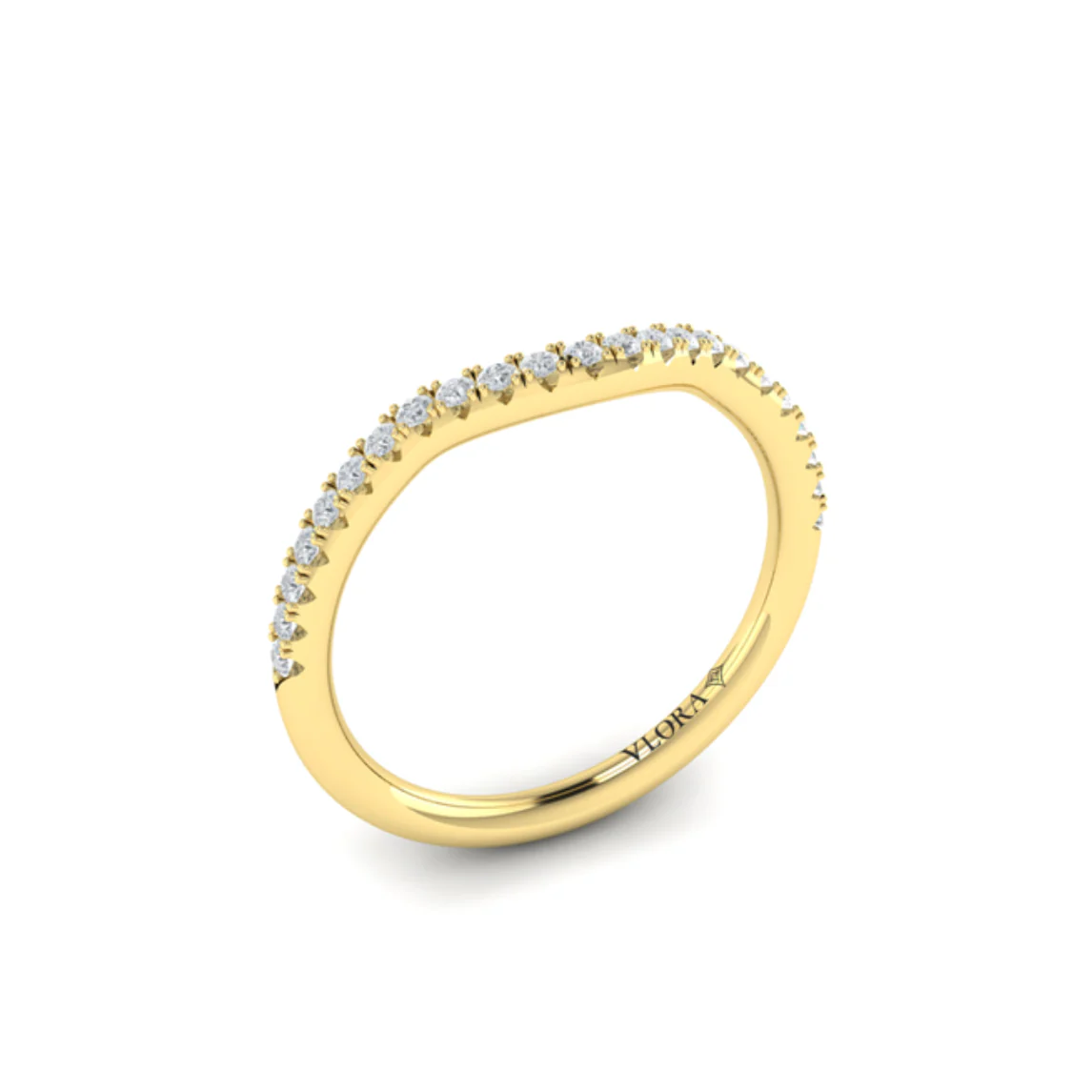 Springer's Forever Select 18k Yellow Gold Diamond Contour Band - .21ctw - Image 2