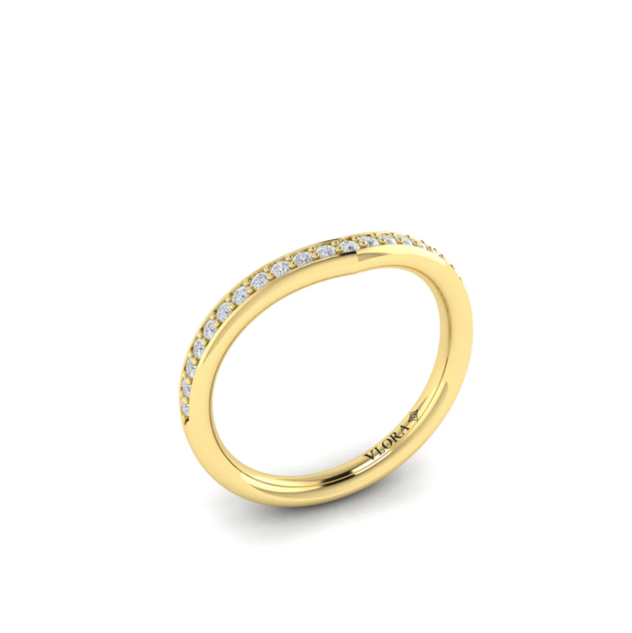 Springer's Forever Select by Vlora 18K Yellow Gold Diamond Contour Band - .21ctw - Image 2