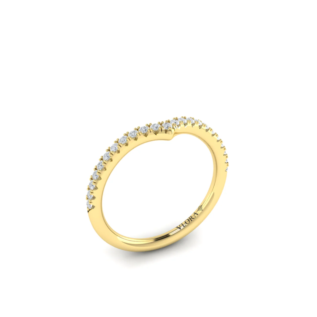 Springer's Forever Select by Vlora 18K Yellow Gold Diamond Contour Band - .21ctw - Image 2