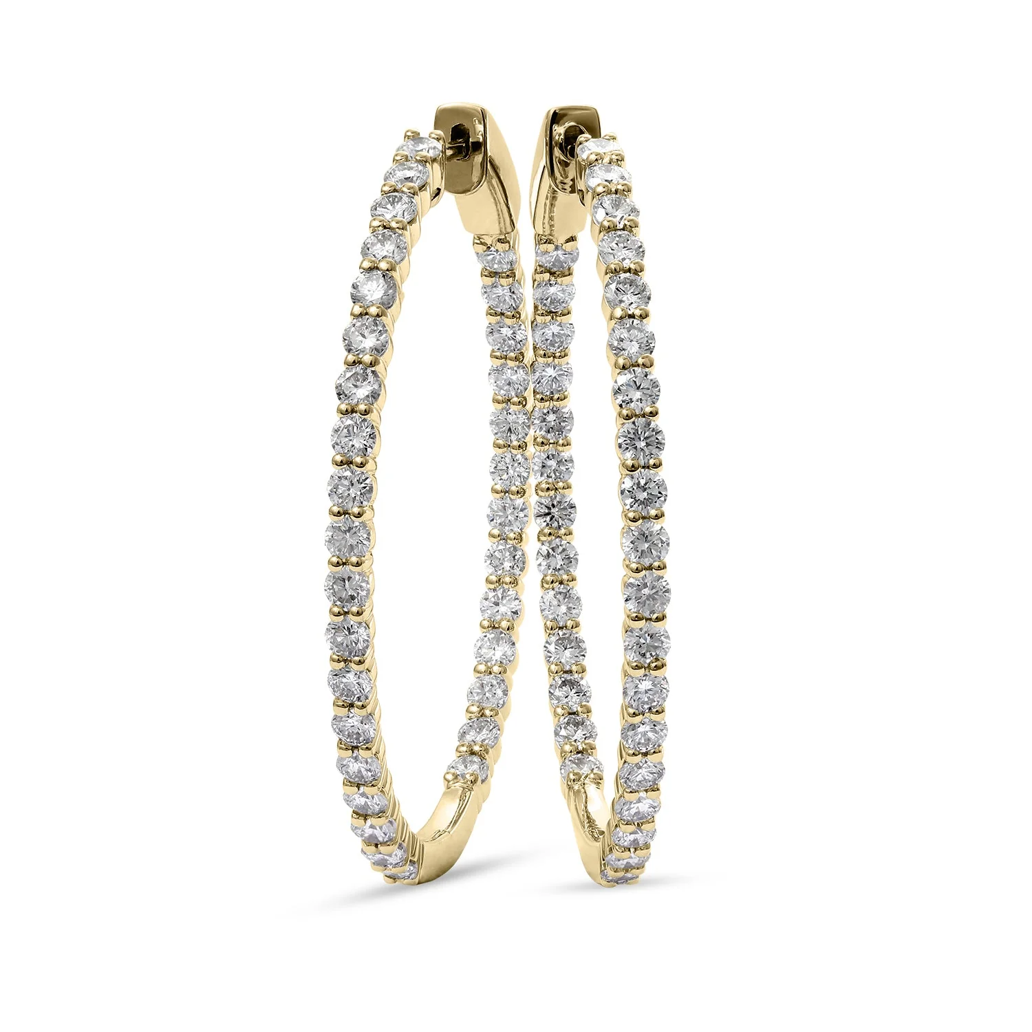 Springer's Forever Select Oval Diamond Hoop Earrings in 18K Yellow Gold - 3.00ctw