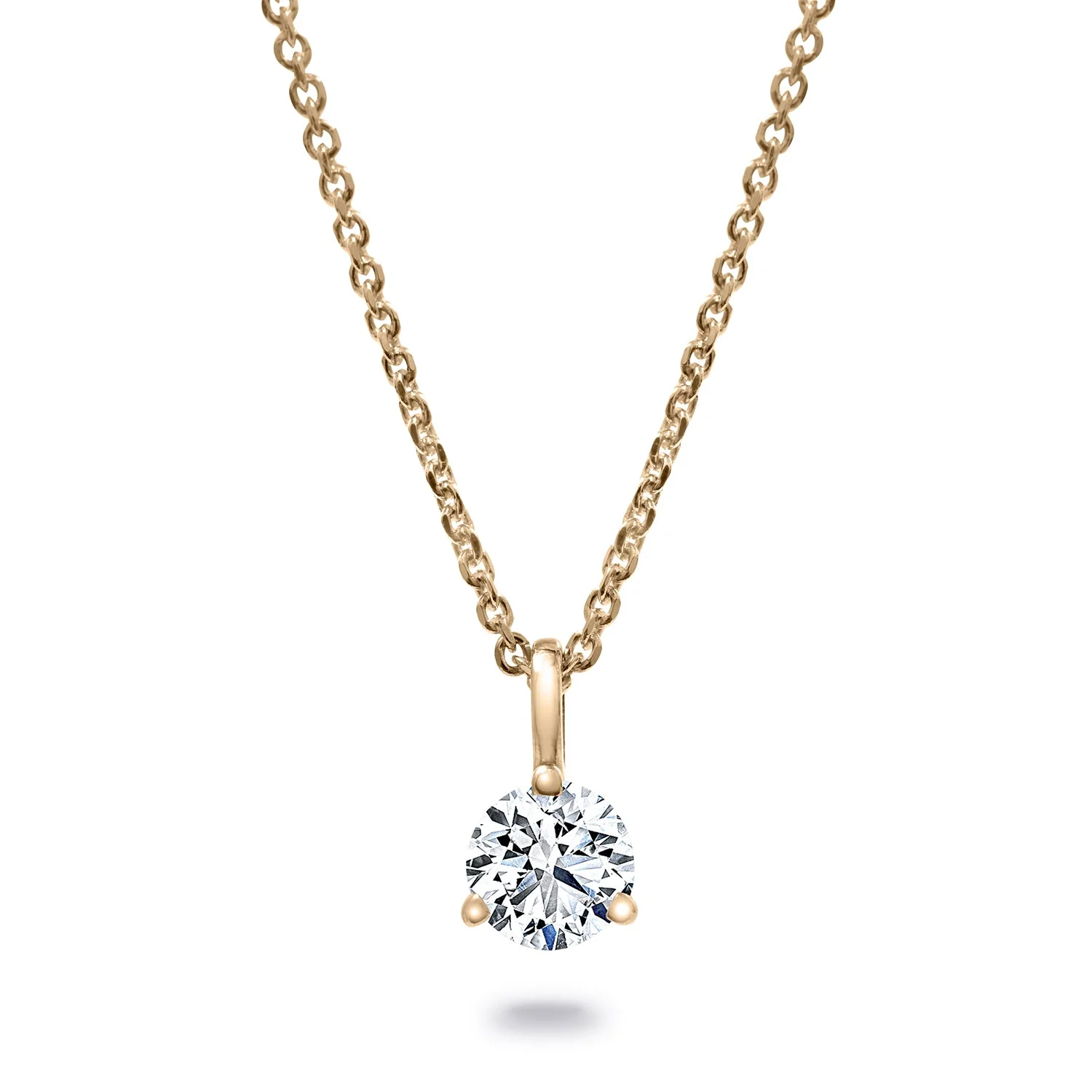Springer's Forever Select Round Diamond Solitaire Pendant Necklace in 18K Yellow Gold â 0.30ctw