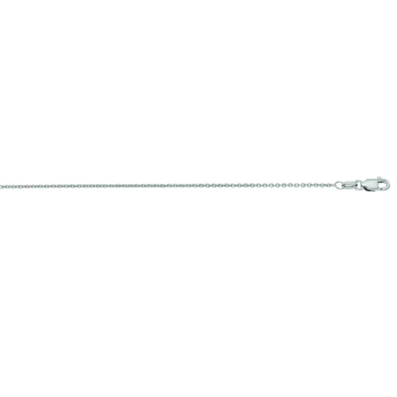 Springer's Forever Signature 14k White Gold 1.2mm Oval Cable Chain - 18"