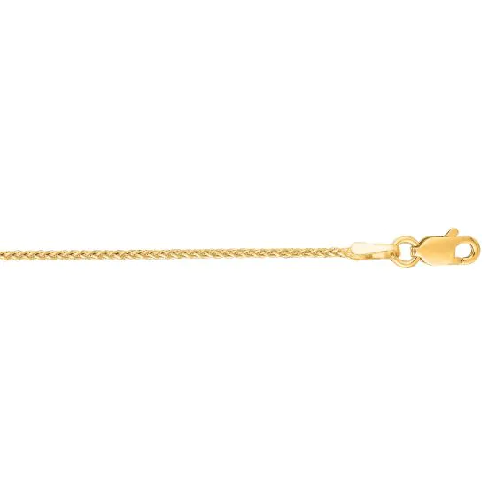 Springer's Forever Signature 14k Yellow Gold 1.2mm Diamond Cut Round Wheat Chain - 16"