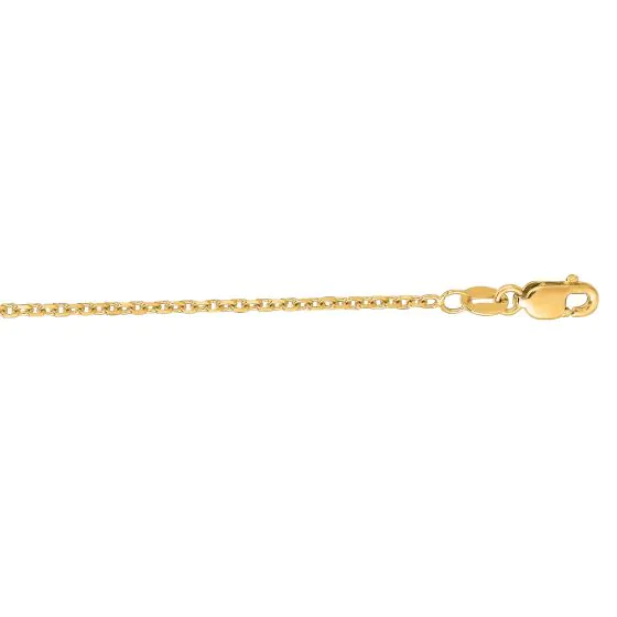Springer's Forever Signature 14k Yellow Gold 1.5mm Diamond Cut Cable Chain - 16"