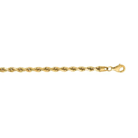 Springer's Forever Signature 14k Yellow Gold 4mm Diamond Cut Royal Rope Chain - 20"