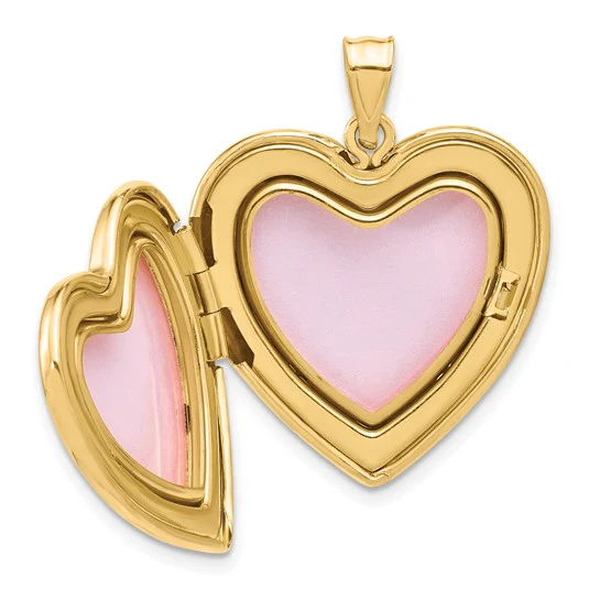 Springer's Forever Signature 14k Yellow Gold Heart Locket Pendant - Image 2