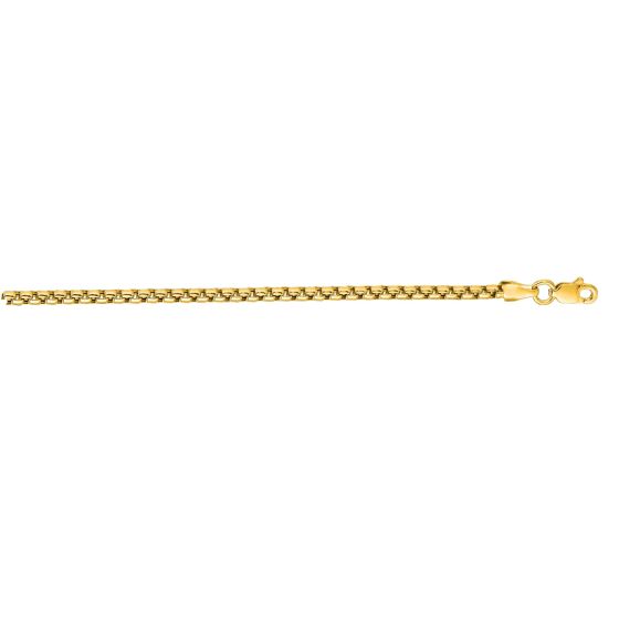 Springer's Forever Signature 14k Yellow Gold 3.4mm Lite Round Box Chain - 20" - Image 2