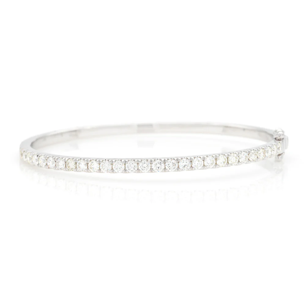 Springer's Forever Signature Diamond Hinged Bangle Bracelet in 14K White Gold – 2.03ctw