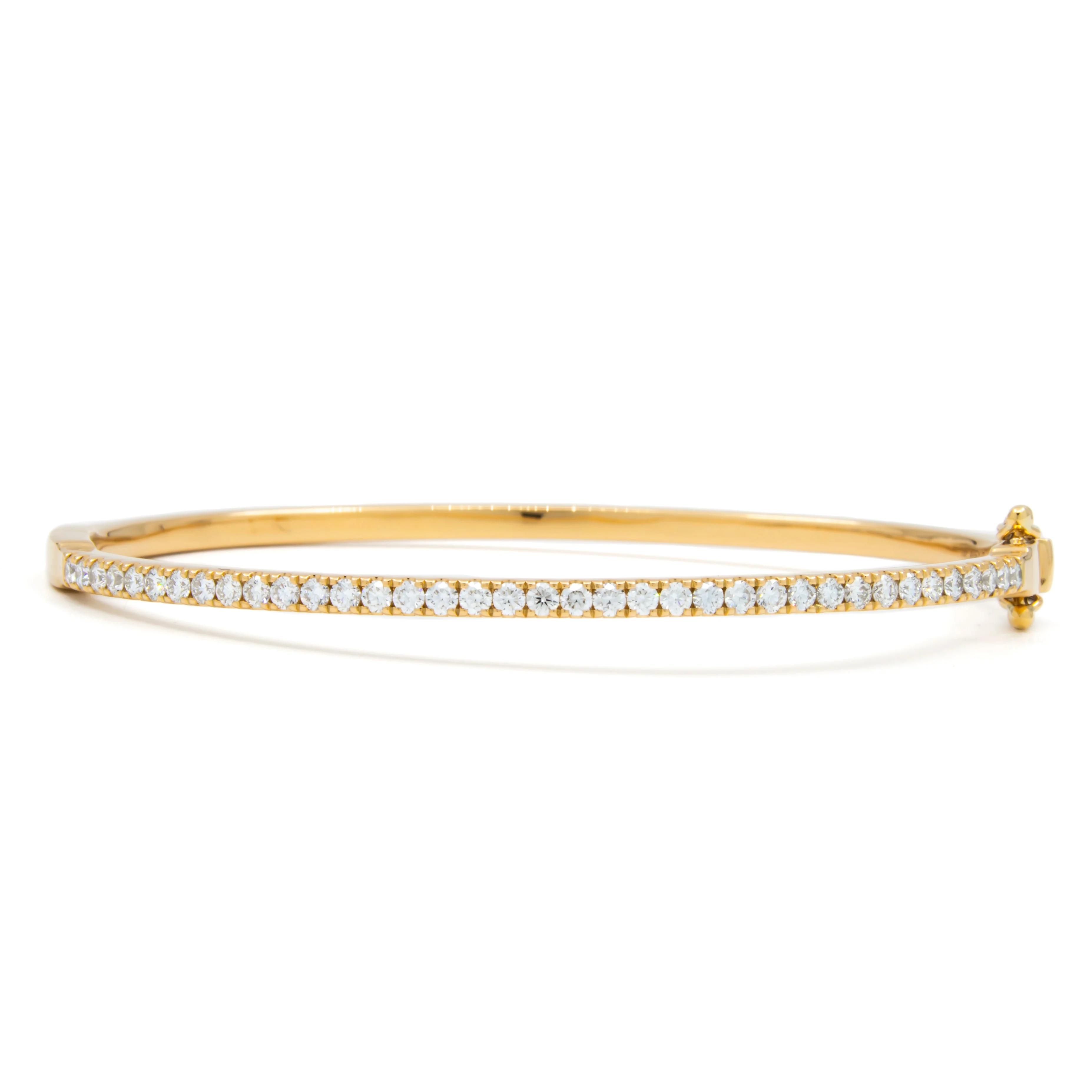 Springer's Forever Signature Diamond Hinged Bangle Bracelet in 14K Yellow Gold – 1.04ctw