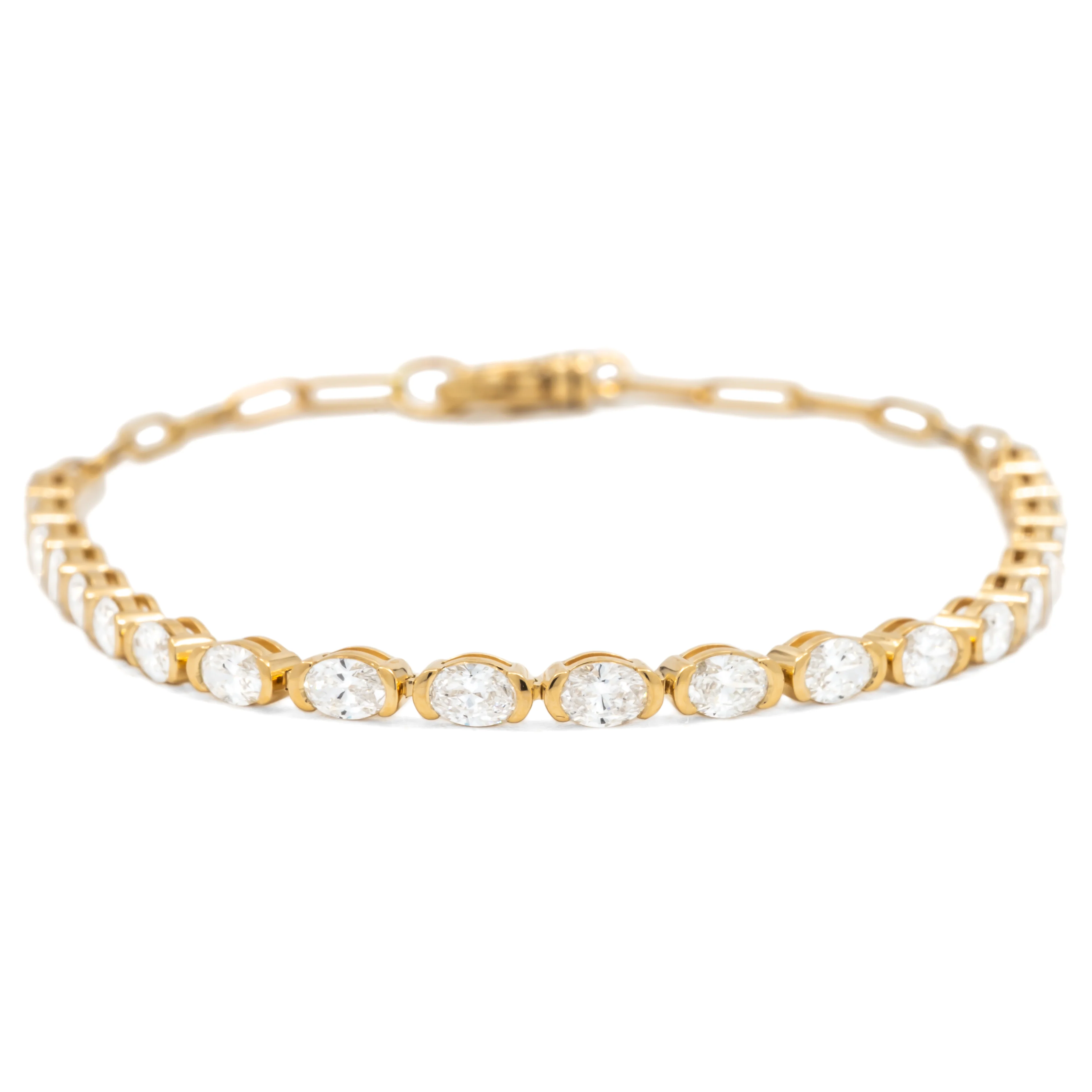 Springer's Forever Signature Oval Diamond Paperclip Chain Bracelet in 14K Yellow Gold â 2.16ctw
