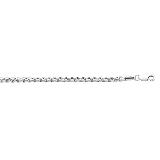Springer's Forever Signature Sterling Silver 3.80mm Round Box Chain - 22"