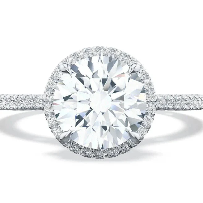 Tacori 18k White Gold Diamond Halo Semi-Mounting