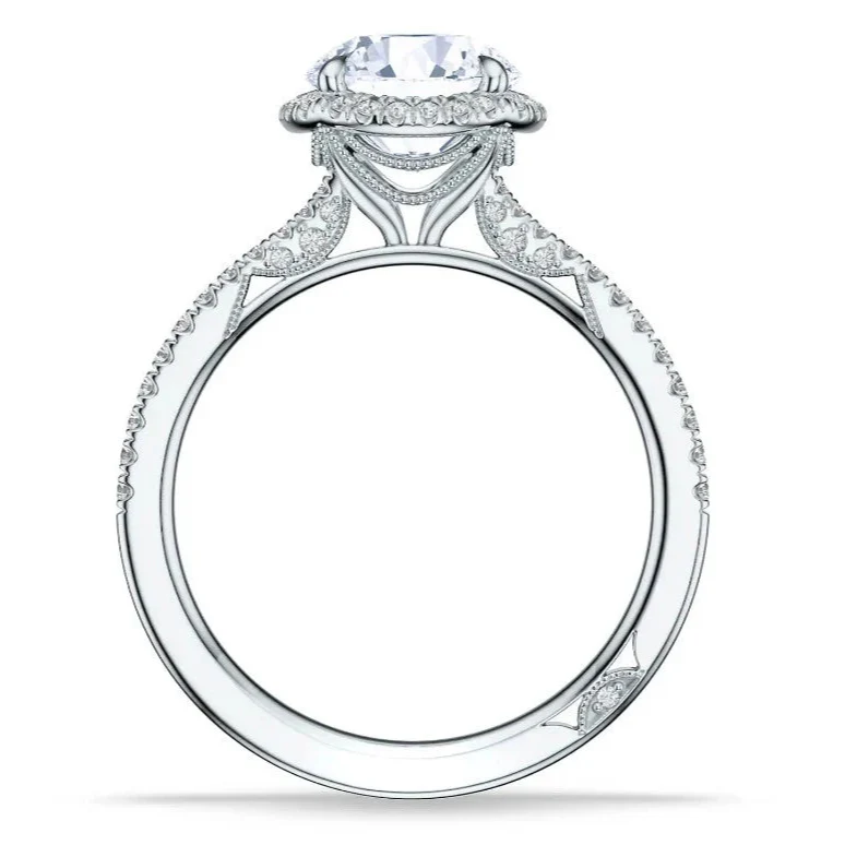 Tacori 18k White Gold Diamond Halo Semi-Mounting - Image 2