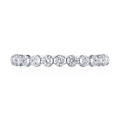 Tacori 18K White Gold French Pavé Diamond Wedding Band – .44ctw