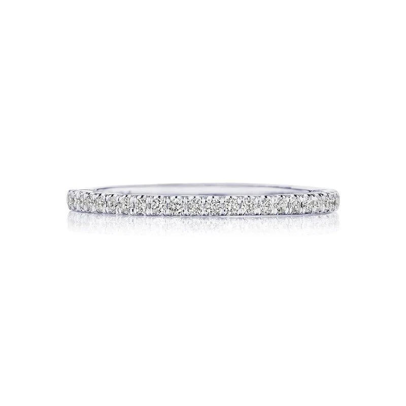 Tacori 18k White Gold Pavé Diamond Wedding Band – .51ctw