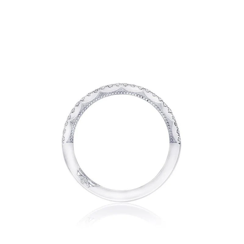 Tacori 18k White Gold Pavé Diamond Wedding Band – .51ctw - Image 2