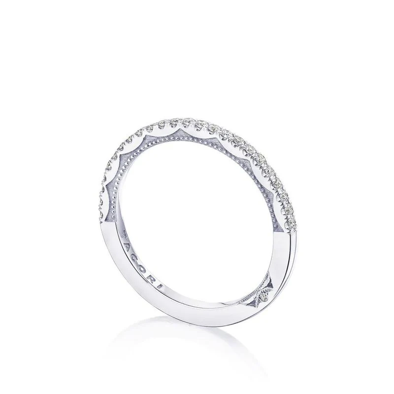 Tacori 18k White Gold Pavé Diamond Wedding Band – .51ctw - Image 3