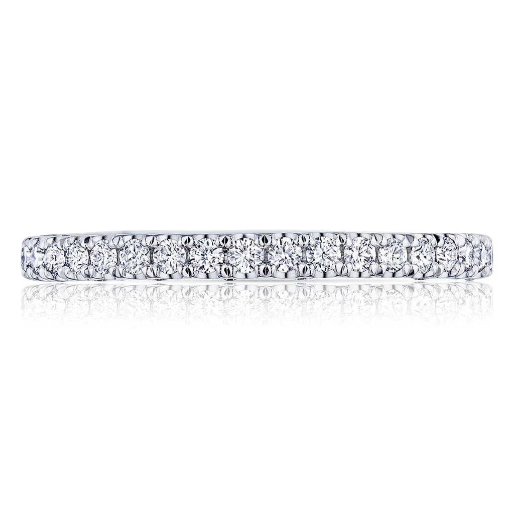 Tacori 18k White Gold Petite Crescent Diamond Band - .55ctw