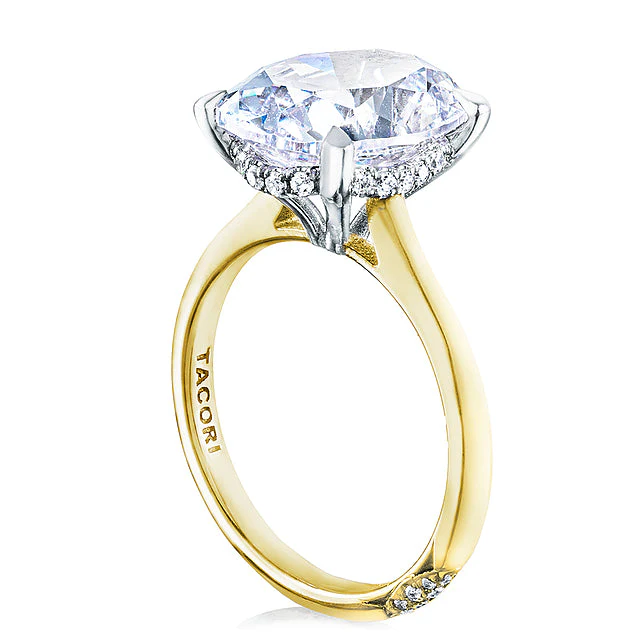 Tacori 18k Yellow Gold and Platinum Engagement Ring Mounting - Image 3