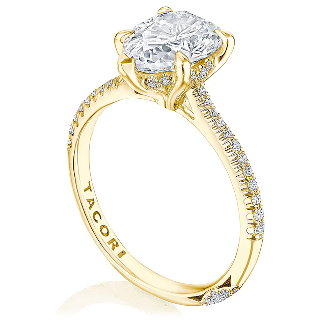 Tacori 18k Yellow Gold Pear-Shaped Solitaire Engagement Ring Mounting - Image 3