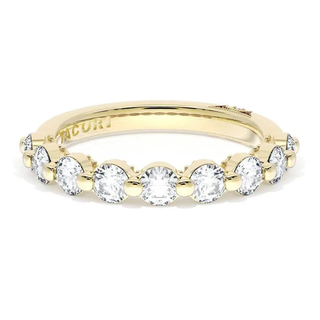 Tacori 18k Yellow Gold Sculpted Crescent Diamond Band – .93ctw